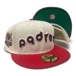 San Diego Padres Chrome Red Two Tone 40th Anniversary Patch Green UV New Era 59Fifty Fitted Hat