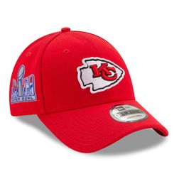 Kansas City Chiefs Red Super Bowl LVIII Side Patch New Era 9FORTY Adjustable Hat