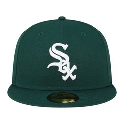 Chicago White Sox Forrest Green White Logo Gray UV Basic New Era 59FIFTY Fitted Hat