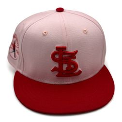 St. Louis Cardinals Pink Red Two Tone 1942 WS Patch New Era 59FIFTY Fitted Hat