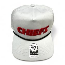 Kansas City Chiefs White '47 Brand Hitch Roper Adjustable Hat