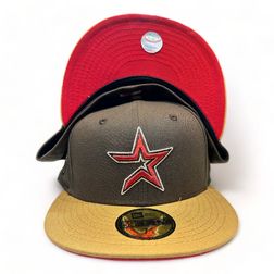 Houston Astros Brown Two Tone Verone X No Batty 45 Years Patch Red UV New Era 59FIFTY Fitted Hat