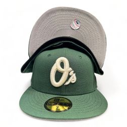 Baltimore Orioles Green Verone X No Batty 50th Anniversary Patch Gray UV New Era 59FIFTY Fitted Hat