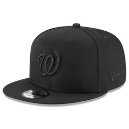 Washington Nationals Black on Black Basic New Era 9FIFTY Snapback Hat