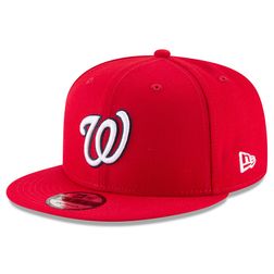 Washington Nationals Red Team Color Basic New Era 9FIFTY Snapback Hat