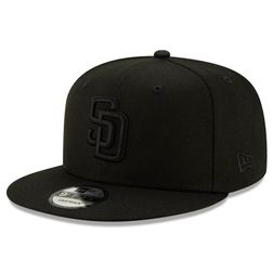 San Diego Padres Black on Black Basic New Era 9FIFTY Snapback Hat