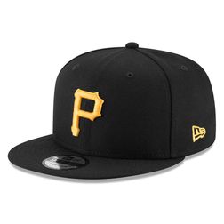 Pittsburgh Pirates Black Team Color Basic New Era 9FIFTY Snapback Hat
