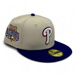 Philadelphia Phillies Stone and Blue Muddy Pack 1996 All Star Game Patch Green UV New Era 59Fifty Fitted Hat