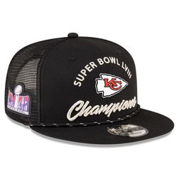 Kansas City Chiefs Black Super Bowl LVIII Champions New Era 9FIFTY Snapback Hat