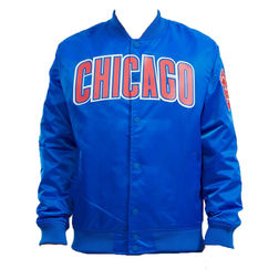 Chicago Cubs Blue Pro Standard Big Logo Satin Jacket