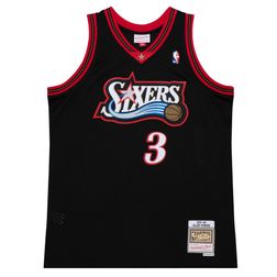 Philadelphia 76ers Allen Iverson Mitchell & Ness 1997-98 Swingman Player Black Jersey