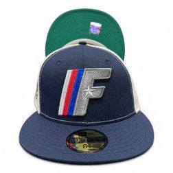 Fayetteville Woodpeckers Navy Two Tone Leon in the Lab 40 Years Patch Green UV 59FIFTY Fitted Hat