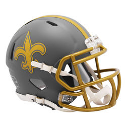 New Orleans Saints Slate Alternate Speed Mini Football Helmet