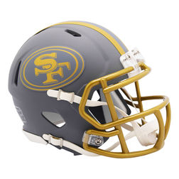 San Francisco 49ers Slate Alternate Speed Mini Football Helmet