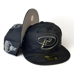 *PREORDER* Arizona Diamondbacks Black Camo 1998 Inaugural Season Patch Gray UV New Era 59FIFTY Fitted Hat