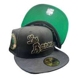 Birmingham Barons Cappy Black Camo Trucker Southern League Patch Green UV New Era 59FIFTY Fitted Hat