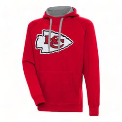 Kansas City Chiefs Red Embroidered Logo Antigua Victory Hoodie