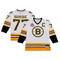 Boston Bruins Ray Bourque Mitchell & Ness White Captain Patch 1989-90 NHL Jersey