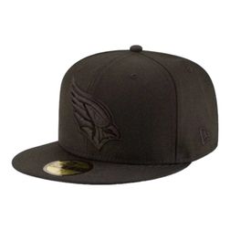 Arizona Cardinals Black on Black Basic New Era 59FIFTY Fitted Hat