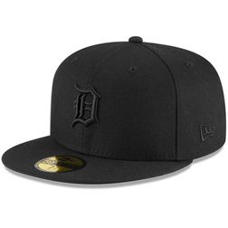 Detroit Tigers Black on Black Basic New Era 59FIFTY Fitted Hat