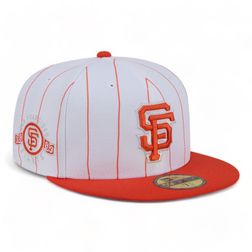 San Francisco Giants White Throwback Pinstripes New Era 59FIFTY Fitted Hat