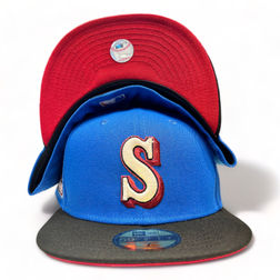 Seattle Mariners Blue Black Two Tone NBS Pack 30th Anniversary Patch Red UV New Era 59FIFTY Fitted Hat