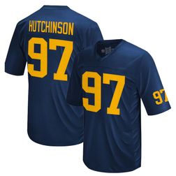 Michigan Wolverines Aidan Hutchinson Navy Original Retro Brand Football Jersey