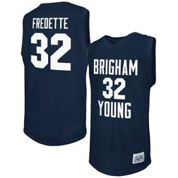 BYU Cougars Jimmer Fredette Navy Original Retro Brand College Basketball Jersey