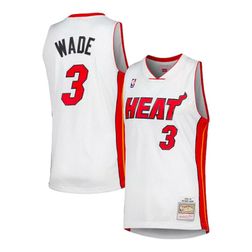 Miami Heat Dwayne Wade Mitchell & Ness 2005-06 Hardwood Classics Swingman Player White Jersey