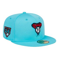 Arizona Diamondbacks Aqua 2024 Spring Training Patch New Era 59FIFTY Fitted Hat