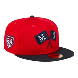 Minnesota Twins Red Navy 2024 Spring Training Patch New Era 59FIFTY Fitted Hat