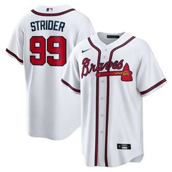 Youth Atlanta Braves Spencer Strider Nike Home White Player Jersey