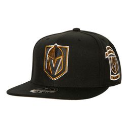 Vegas Golden Knights Black Inaugural Season Patch Mitchell & Ness NHL Dynasty Fitted Hat