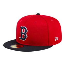 Boston Red Sox Red 2024 Batting Practice New Era 59FIFTY Fitted Hat