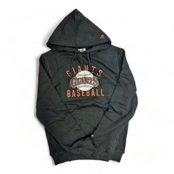 San Francisco Giants Black Old School Basic Weathered Logo New Era Hoodie