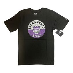 Sacramento Kings Black Weathered Logo New Era T-Shirt