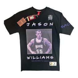 Sacramento Kings Black Jason Williams Logo Mitchell & Ness T-Shirt