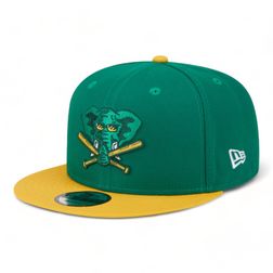 Oakland Athletics Green Yellow 2024 Batting Practice New Era 9FIFTY Snapback Hat