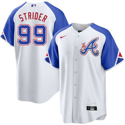 Atlanta Braves Spencer Strider Nike White City Connect Player Jersey