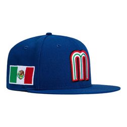 Mexico Royal Blue Flag Patch Gray UV New Era 9FIFTY Snapback Hat