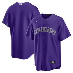 Colorado Rockies Purple Alternate Nike Blank Team Jersey