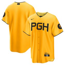 Pittsburgh Pirates Gold Nike City Connect Blank Jersey