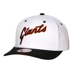 San Francisco Giants White Black Mitchell & Ness Pro Crown Snapback Hat