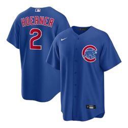 Chicago Cubs Nico Hoerner Royal Blue Alternate Nike Team Jersey