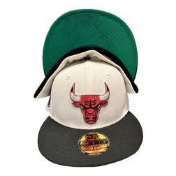 Chicago Bulls Two Tone Slim Pack 6X Champs Patch Green UV New Era 59FIFTY Fitted Hat