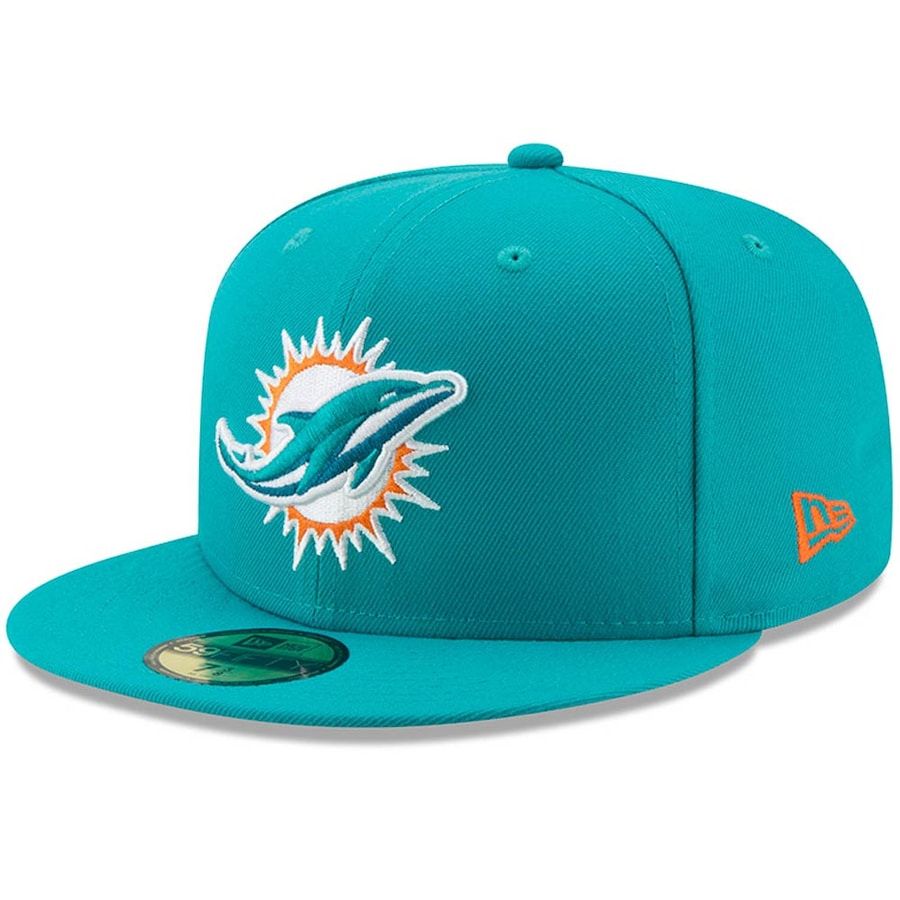 Miami Dolphins Aqua Team Color Basic New Era 59FIFTY Fitted Hat