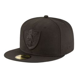 Las Vegas Raiders Black on Black Basic New Era 59FIFTY Fitted Hat