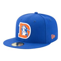 Denver Broncos Blue Historic Logo Basic New Era 59FIFTY Fitted Hat