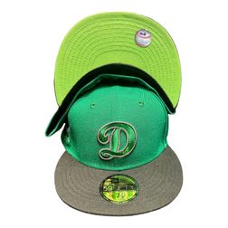 Los Angeles Dodgers Green and Black Dodger Stadium Patch Lime Green UV New Era 59FIFTY Fitted Hat