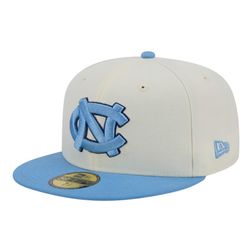 North Carolina Tar Heels Chrome and Carolina Blue NCAA New Era 59FIFTY Fitted Hat